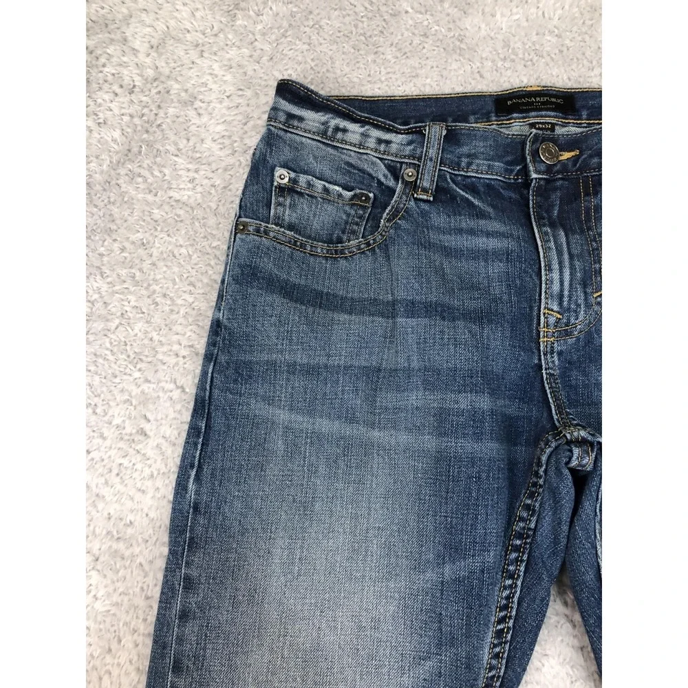 Banana Republic Jeans Mens Size 30x32 (Tag 29x32) Vintage Straight Blue Low Rise